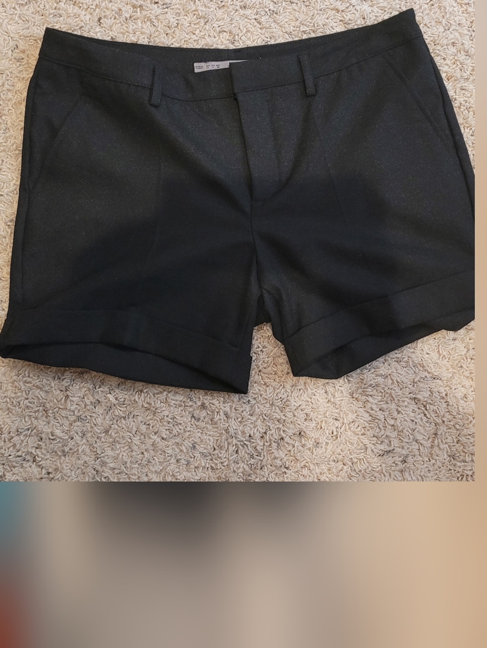 Zara Black Tailored Cuffed Women's Shorts
